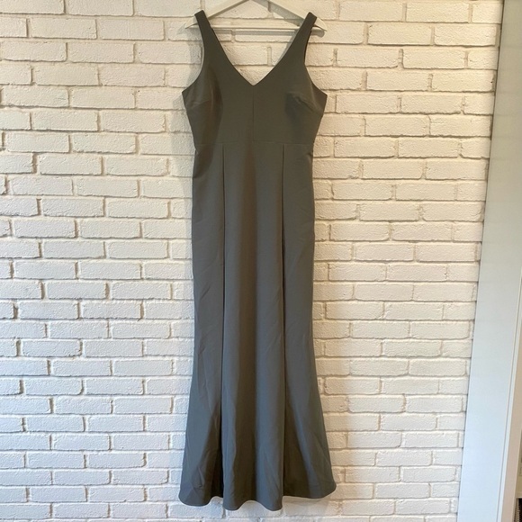 NEW Show Me Your Mumu Morgan Charcoal Gray Gown Maxi Dress Women’s Size Large - Picture 4 of 11